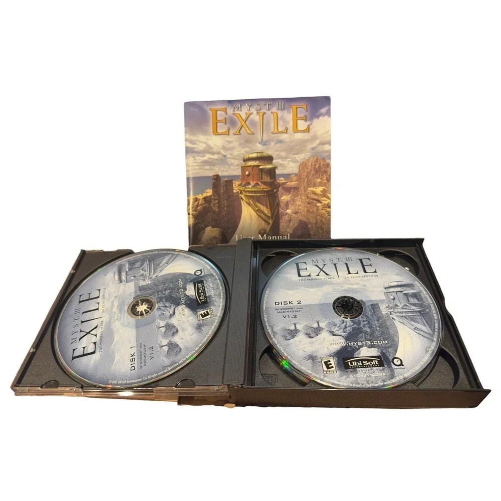 Myst III Exile PC Windows Mac Game 4 CD-ROM Big Box E Puzzle Mystery Ubi Soft